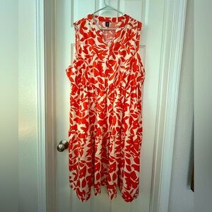 SHEIN - Flirty Orange Midi Dress
